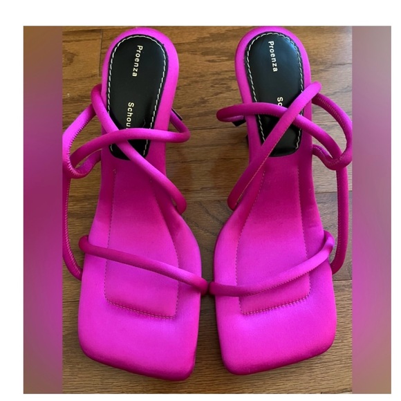 ‼️WOW‼️Proenza Schouler Square Strappy 90mm Sandals in Fuchsia - 8US/38EU 💕💕 - Picture 4 of 16